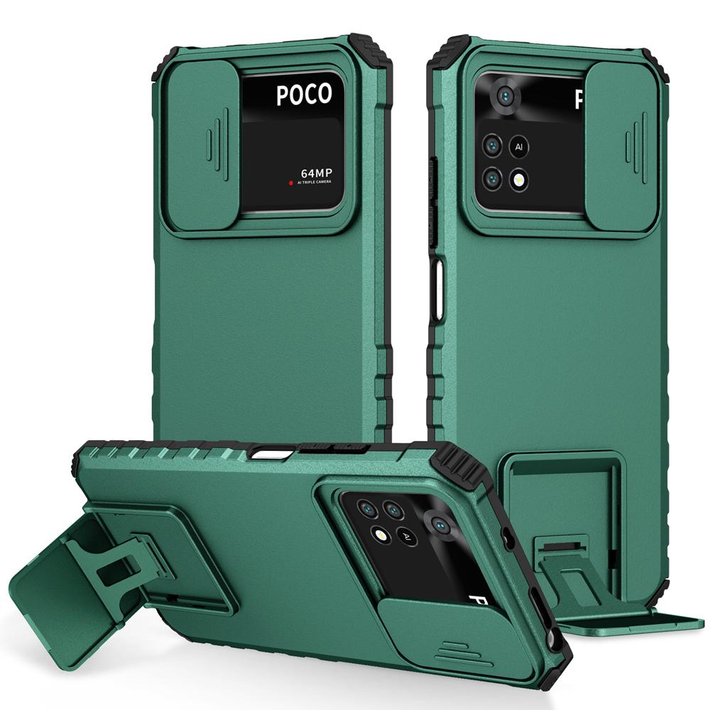 Противоударный чехол для Xiaomi POCO X4 Pro X5 5G M3 M4Pro, защитный чехол для камеры с подставкой, чехол для телефона с подставкой для POCO X3 NFC