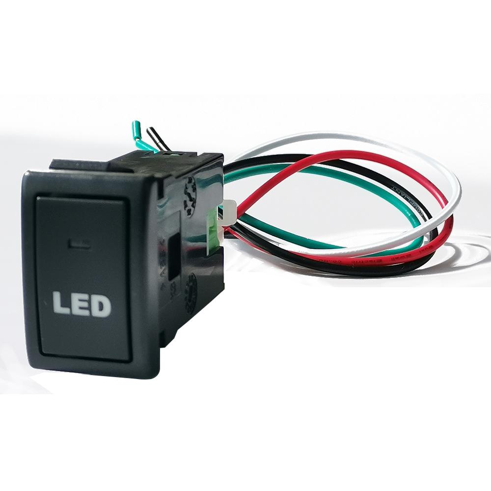 1PC Retrofit LED DRL Fog Lamp Fan Radar Front Diff Lock Power On Off Spotlight Radar Switch For Suzuki JIMNY LANDY 2007-2015