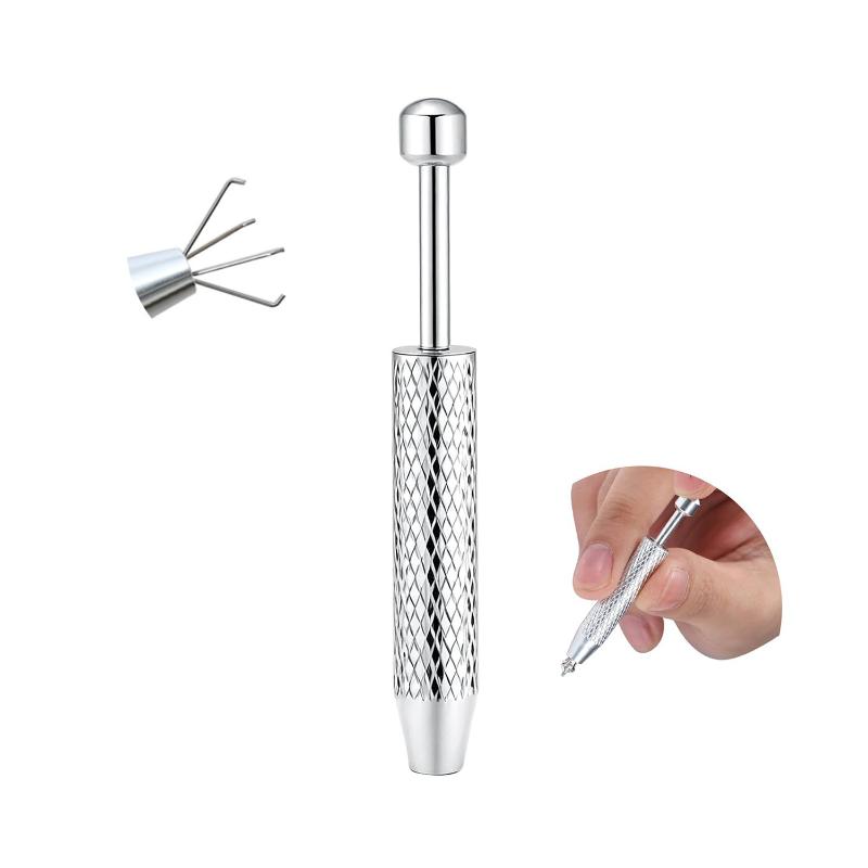 Stainless Steel Titanium Curved Piercing Taper Tool Earring Applicator Professional Puncture Straight/Curved Pole Earring Tool