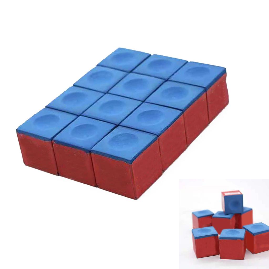 Кубики, мелки, 12 шт., бильярд, синяя палка, оптовые поставки, настольный бильярд, бильярд