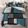 3Pcs Modern Minimalist Color Block Duvet Cover Set, Digital Print All Season Bedding with Pillowcases, Farmhouse Style
