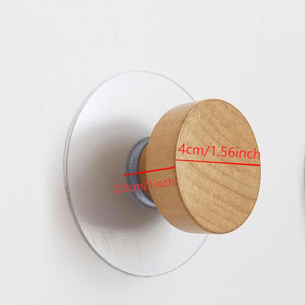 2/4/8/10/20pcs Self-adhesive Wooden Hook Home Accessories Bathroom Wall Hook Bedroom Coat Storage Rack Towel Key Decoration Hook Hanger