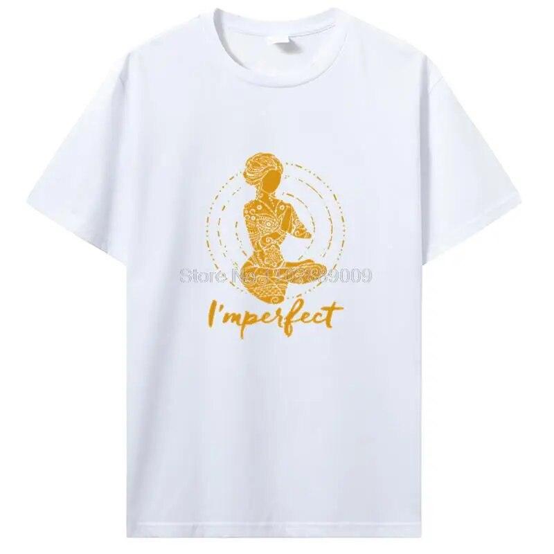 Футболка с принтом «I'm Perfect Yoga Girl», хлопковая футболка унисекс, летние женские футболки, футболки в стиле хип-хоп, топы, уличная одежда в стиле Харадзюку, забавные футболки