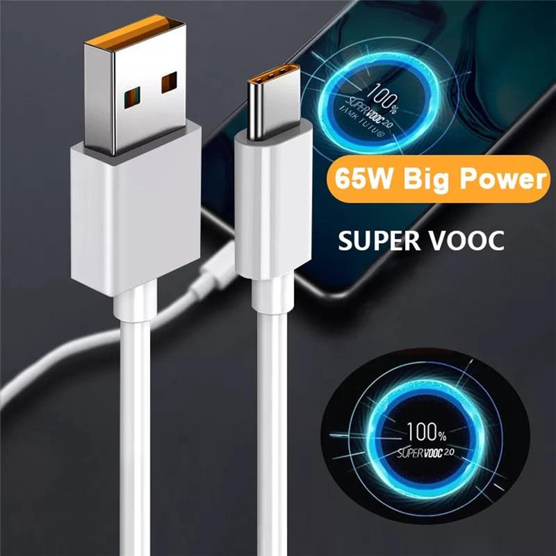 FONKEN Кабель Oppo Type C USB-кабель 65 Вт Сверхбыстрая зарядка Кабель для зарядки Super Vooc
