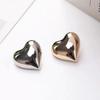 15Pcs/lot Gold Silver Heart-shaped Peach Heart Metal Button Hand Sewn Button Hat Clothes Coat Decorative Button