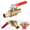 Pipe Fittings Brass Construction Ball Valve 6-12mm Size 1/4 Inch Brass Ball Valve Small Size Hose Barb Shutoff Valve Air Line
