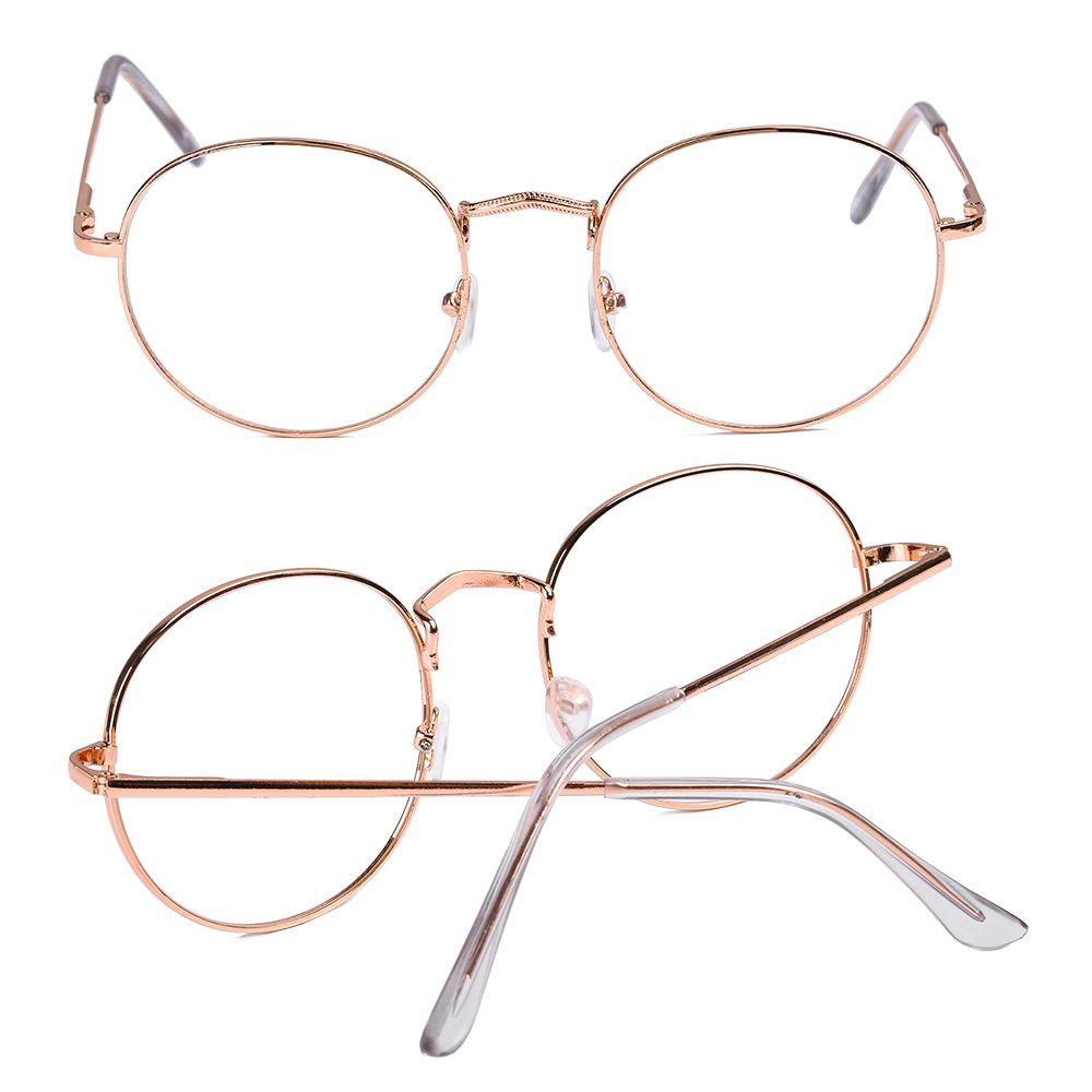 Fashion Vision Care Oversized Portable Spectacles Round Glasses Eyeglasses Frame Optical Glasses