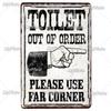 [MyPlate] Bathroom Rules Vintage Metal Sign Plaque Toilets Tin Sign Wall Decor For Pub Club Man Cave Bar Decoration Tin Plates