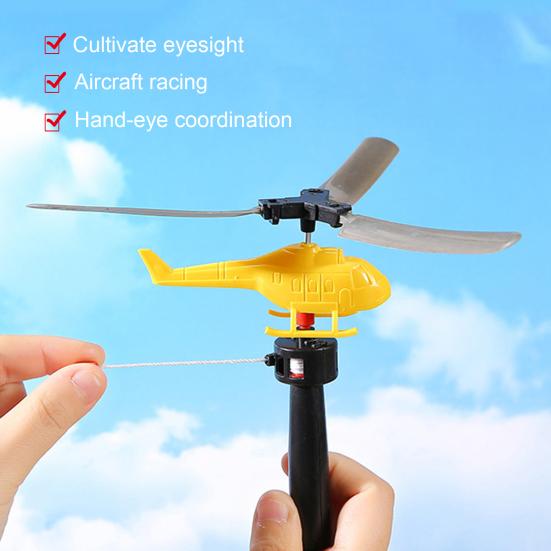 8 шт., игрушка-пусковая установка для вертолета, крытый и открытый сад, двор, лужайка, красочный мини-вертолет, самолет, летающая игрушка, подарок для малышей, мальчиков и девочек