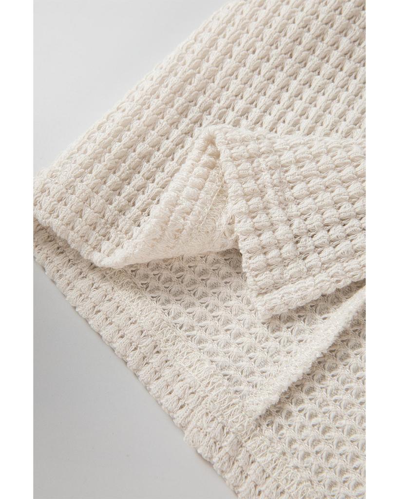 Azura Exchange Абрикосовый вафельный трикотажный разрез с рукавами «летучая мышь» оверсайз-топ