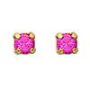 [L1119] - Rose Gold 'Brilliant' Gold Plated Earrings - 3 Mm