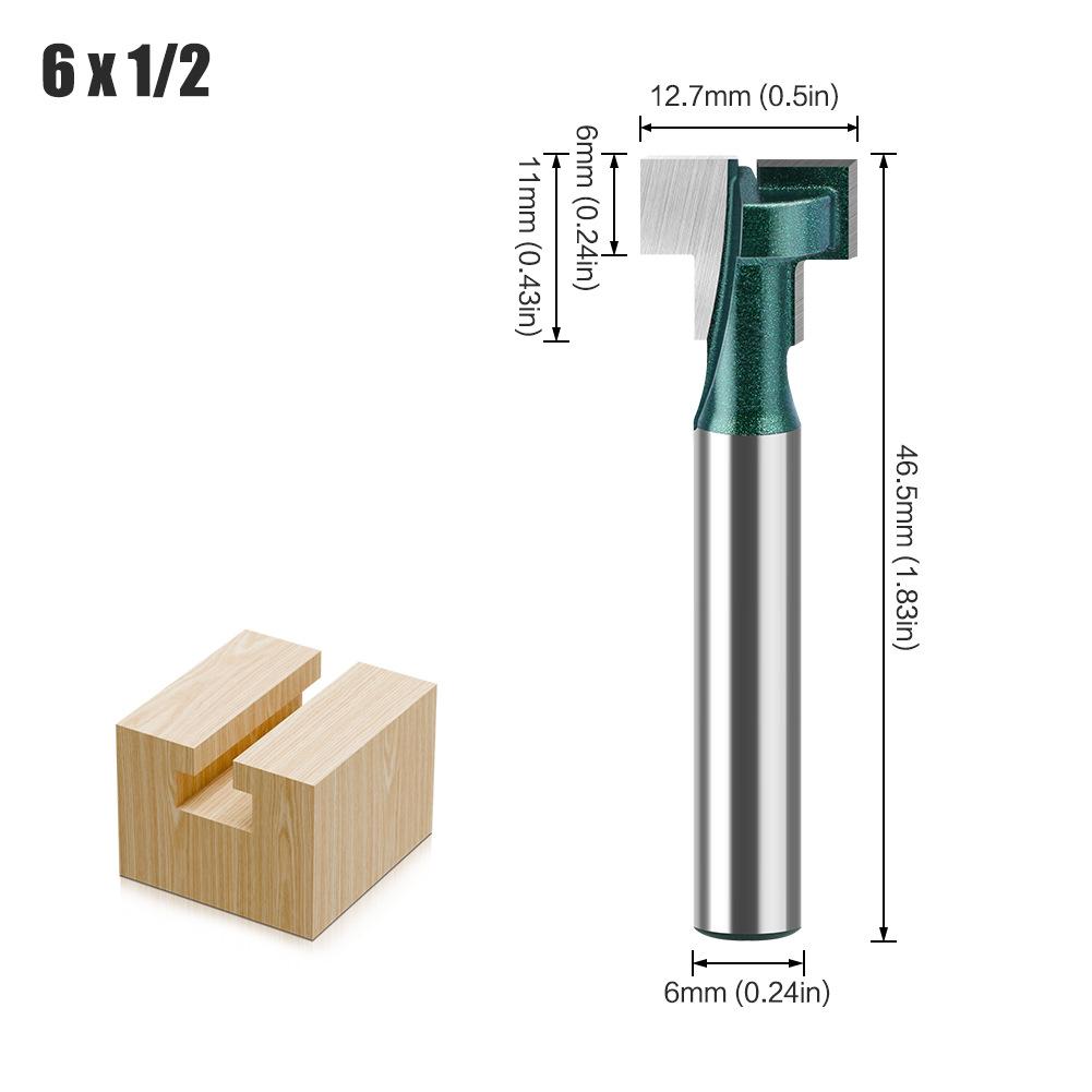Keyhole Knife, Keyhole Knife, Photo Frame Hanging Hole Gong Knife, Trimming Machine, Woodworking Milling Cutter 6.35 Handle 6Mm 1/4