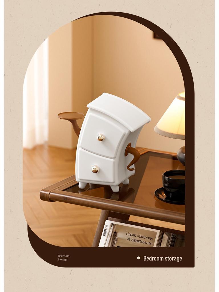 Забавный шкаф для хранения в китайском стиле: Милый многослойный органайзер с ящиками, руки в боки