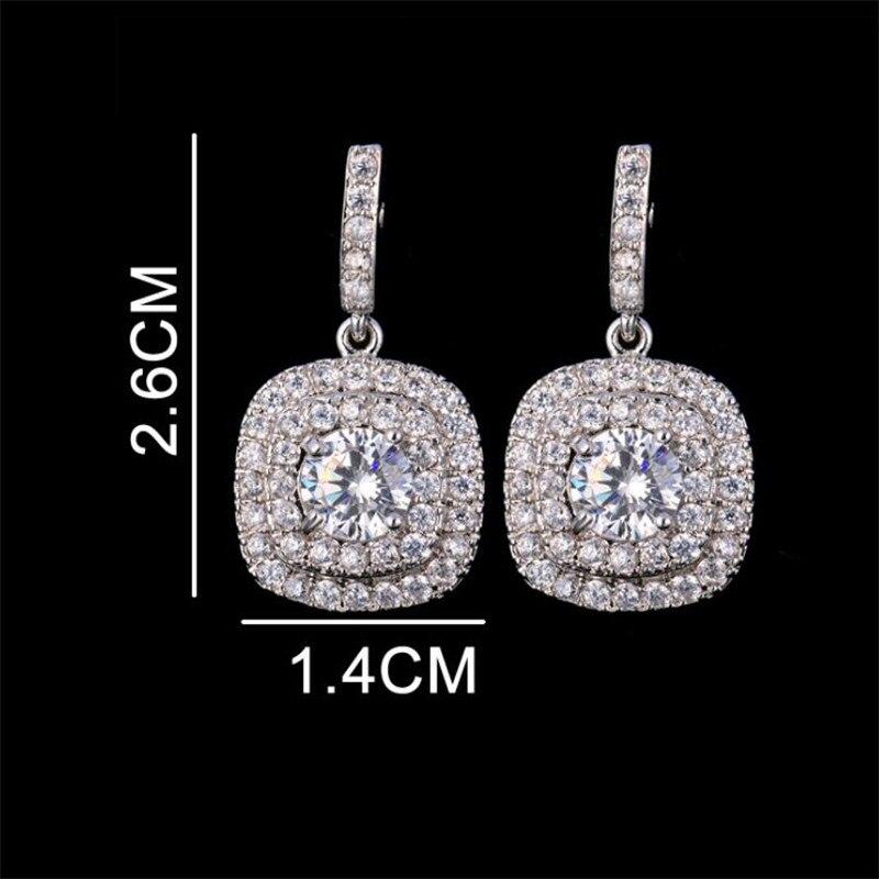 Choucong брендовые уникальные роскошные ювелирные изделия из серебра 925 пробы, 4 цвета, 5А, кубический циркон, белый фианит, обещание, женские висячие серьги