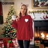 Women's Long Sleeve Pullover Christmas Clothing Autumn Round Neck Red Sweatshirt