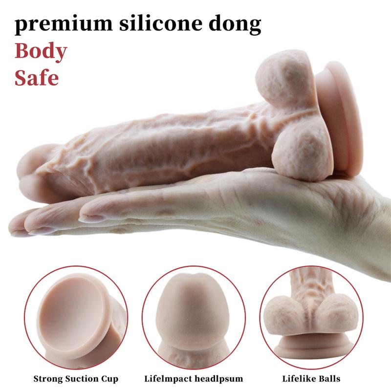 Женский Аппарат Дилдо Женская Мастурбация Симуляция Пенис Мягкий Двухслойный Силикон