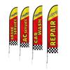 Auto Repair Advertising Feather Flag Kit Swooper Flags and Poles 16.3 FT