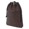 Inden Drawstring Bag with Black Background X Red Dragonfly Pattern [Indenya] 230-piece Gusset, Deerskin, Lacquer, 3007-21-008