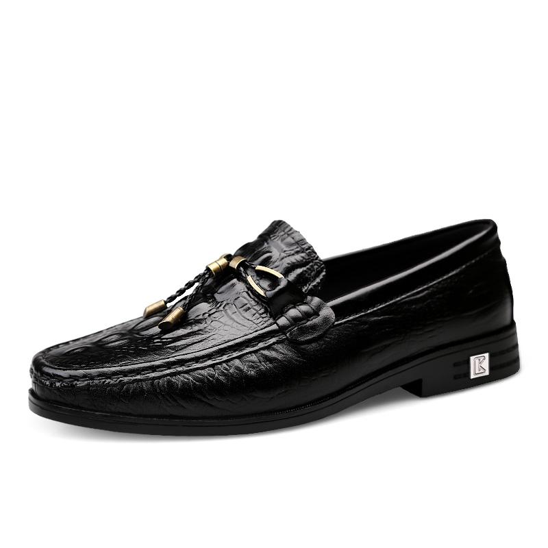 Мужские мокасины из натуральной кожи с крокодиловым узором, повседневные деловые туфли ручной работы, мягкие мокасины, роскошные туфли-лодочки