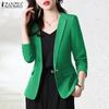 Women Casual Turn Down Collar Long Sleeve Cardigan Blazer Outwear