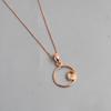 Citrine Gemstone 925 Sterling Silver November Birthstone Jewelry Rose Gold Plated Pendant With Chain