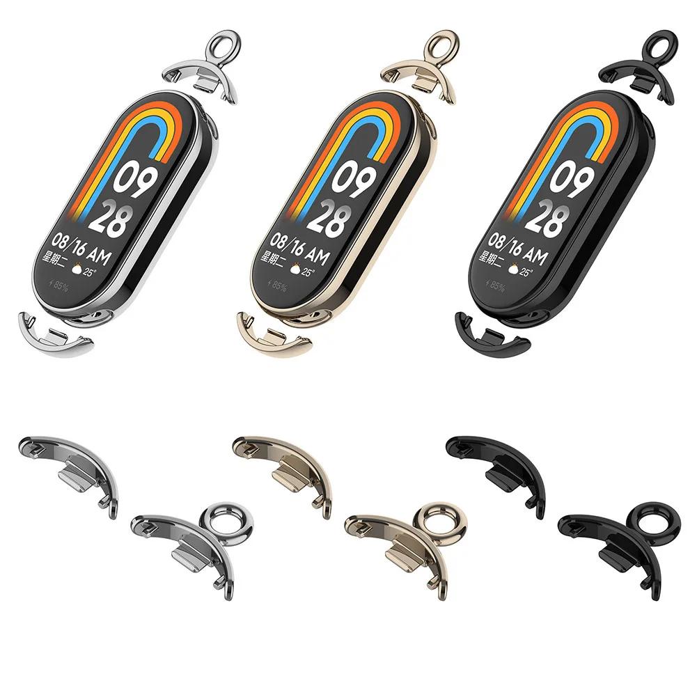 Pendant Necklace For Xiaomi Mi Band 8 Watch Hanging Chain Neck Bracelet Strap For Mi Band 8 Stainless Steel Metal Chain Buckle