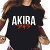 Новая Мода Акира Аниме Принт Хлопок Женская Y2k Футболка Повседневная Манга К Отомо Токио Короткий Рукав Круглый Вырез Футболка Большого Размера