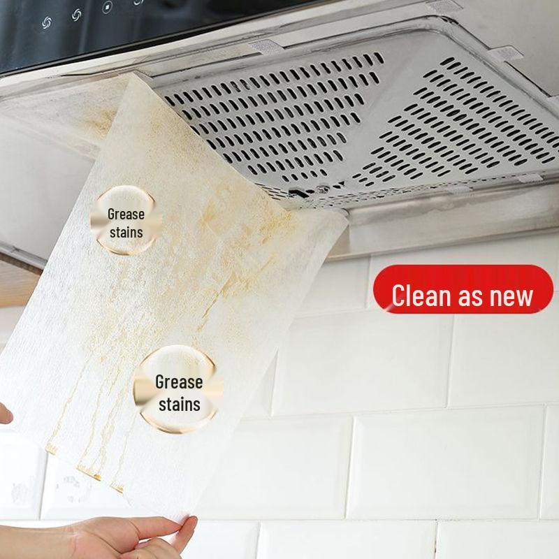 Universal Oilproof Range Hood Filter Screen with High-Temperature Resistant Sticker for Kitchen Stove