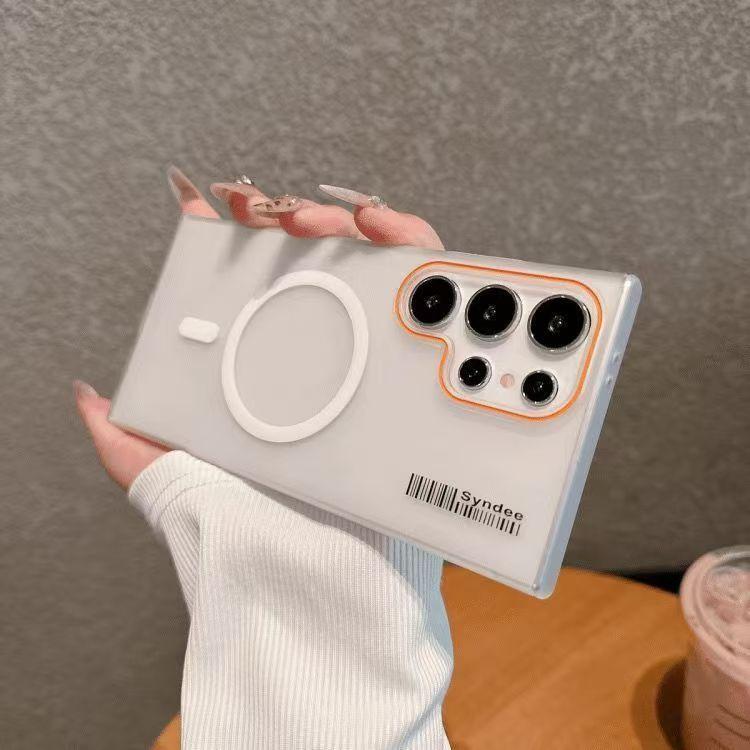 Frosted Transparent Suitable for Samsung S25 Ultra Mobile Phone Case A56 Magnetic S24 Full Inclusive Protective Case S23plus Hard