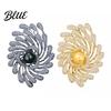 Irregular Design Lapel Pin Women Brooch Rhinestones Imitation Pearl Inlay
