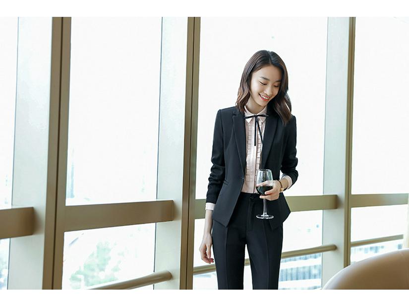 Women's High-End Formal Suit for Autumn/Spring - Elegant Workwear for Beauty Salon & Jewelry Store