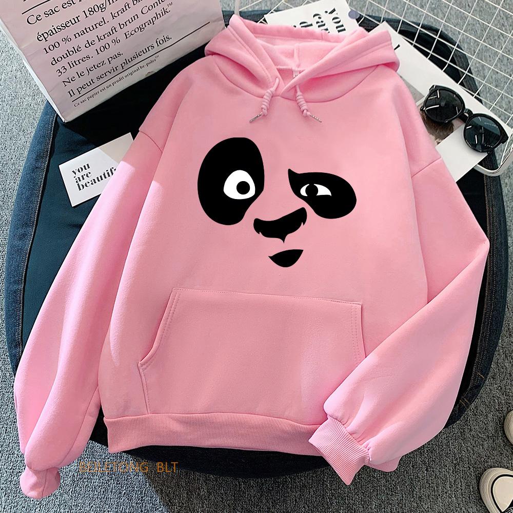 Толстовка с капюшоном Panda KungFu Panda с рисунком из мультфильма Moletom Winter Kawaii с длинным рукавом Повседневная толстовка с капюшоном унисекс большого размера