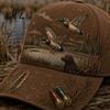 Unisex Daily Travel Hat Vintage Hunting Baseball Cap, Duck Dog Pattern Hat, Breathable Moisture Casual Camping Sun Wicking Adjustable Cap for Outdoor