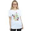 Disney Womens/Ladies Mickey And Minnie Christmas Tree Cotton Boyfriend T-Shirt