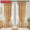 1PC Nuan Series European Luxury Blackout and Sheer Double Layered Curtains for Bedroom Living Room Home Decor