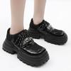 Туфли в стиле Лолита в готическом стиле с металлической цепочкой на платформе, женские, весна 2024 г., туфли-лодочки из лакированной кожи в стиле колледжа, женские, японская школьная форма