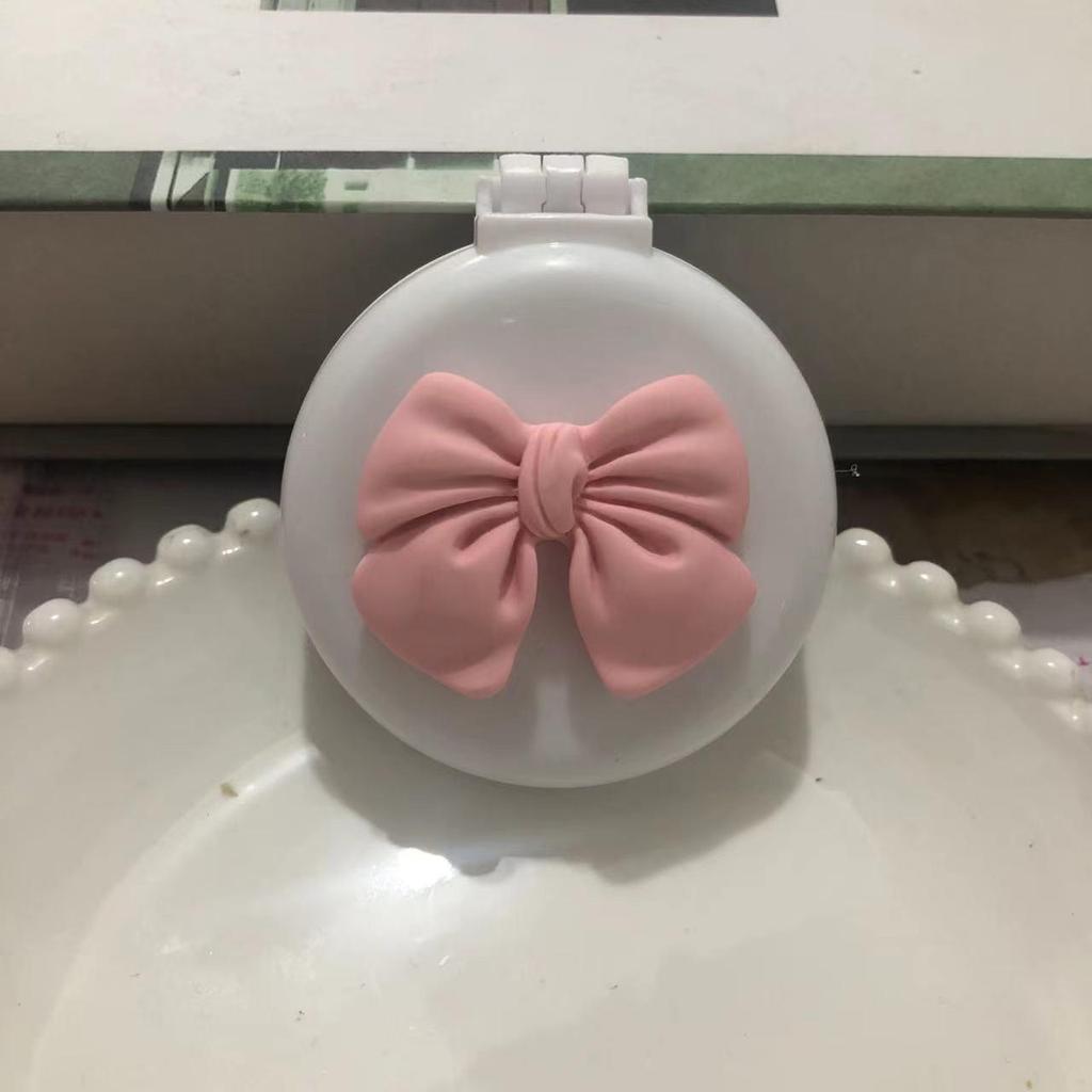 Мини складная массажная расческа с воздушными подушками и бантом