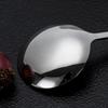 Round Spoons with Long Handle Stainless Steel Coffee Tea Ice Cream Flatware Portable Teaspoon Accessory for Household
