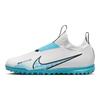 Nike Детские футбольные бутсы Zoom Vapor 15 Academy с низким верхом, с амортизацией против ударов, DJ5621-146, белые/синие