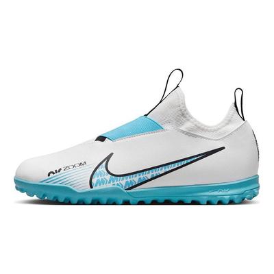 Детские футбольные бутсы Zoom Vapor 15 Academy с низким верхом, с амортизацией против ударов, DJ5621-146, белые/синие
