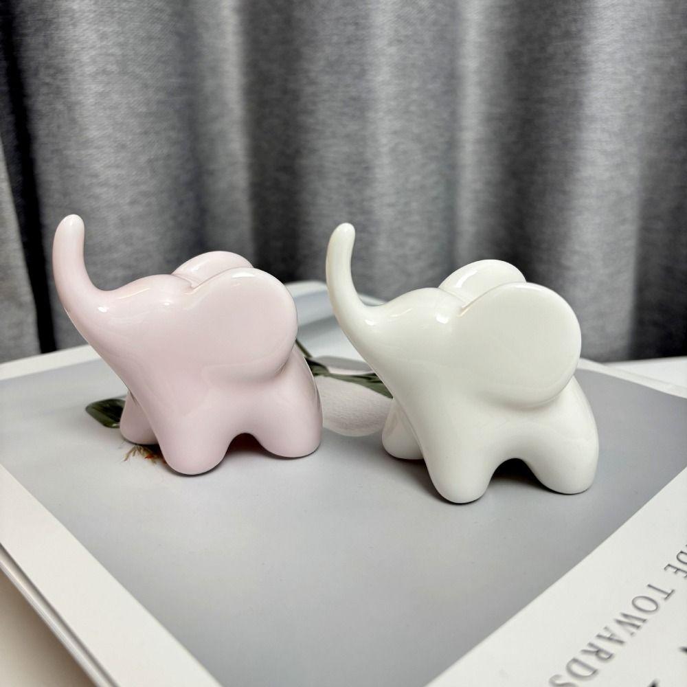 Modern Art Simulated Elephant Figurines Luxury Style Animal Feng Shui Decor Wedding Birthday Gift