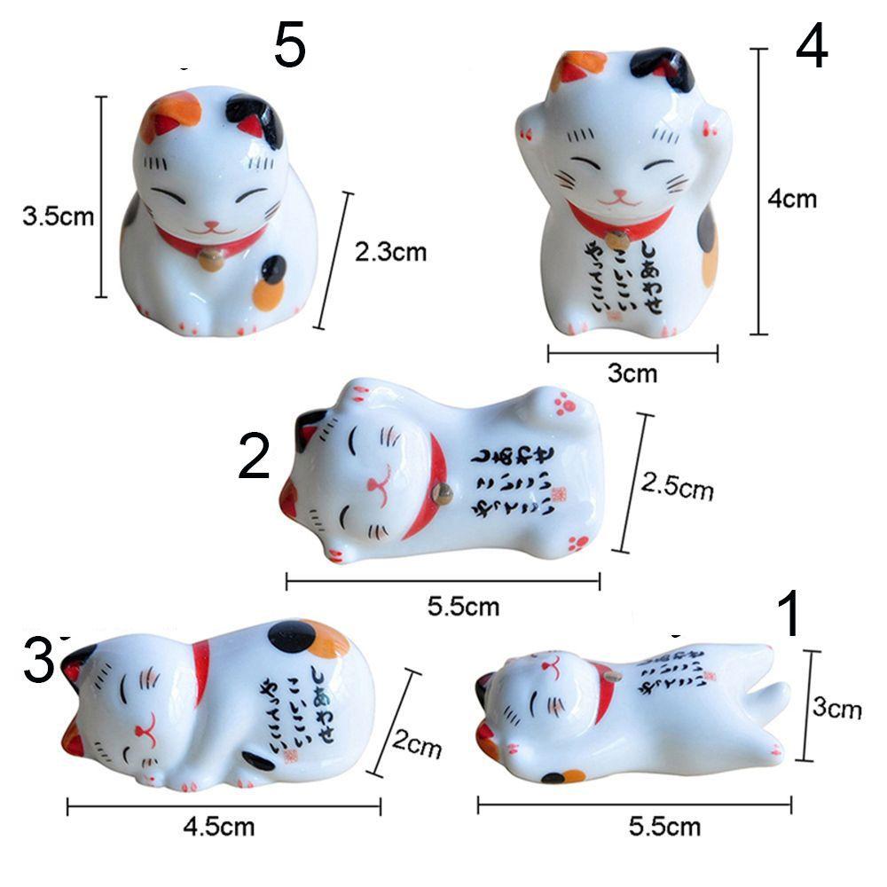 Creative Spoon Fork Rest Home Hotel Ceramic Japanese Chopsticks Holder Lucky Cat Cutlery Stand