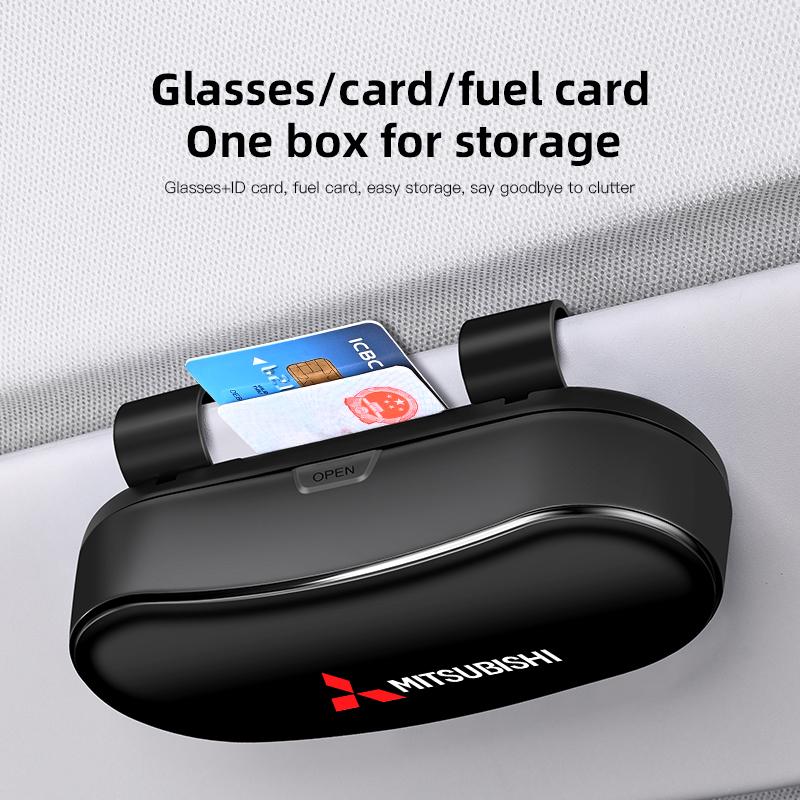 Fashion Multi Functional Glasses Storage Box For Mitsubishi Lancer Ralliart ASX Mirage Pajero Xpander Attrage L200 Eclipse Cross