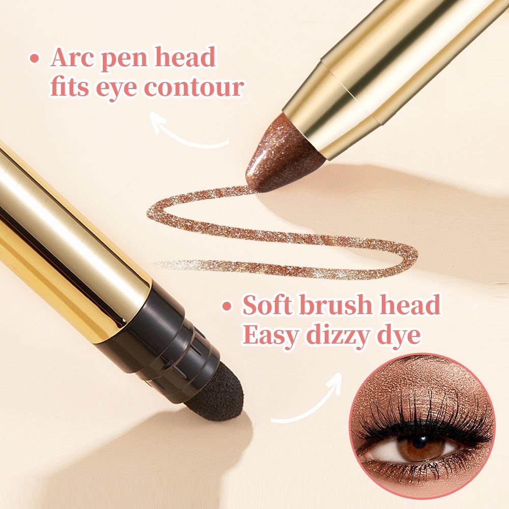 Lazy Sleeper Silkworm Highlight Brightener Тени для век Ручка с двойной головкой Fine Shimmer Pearl Водостойкие тени для век Стойкая фиксация женского макияжа