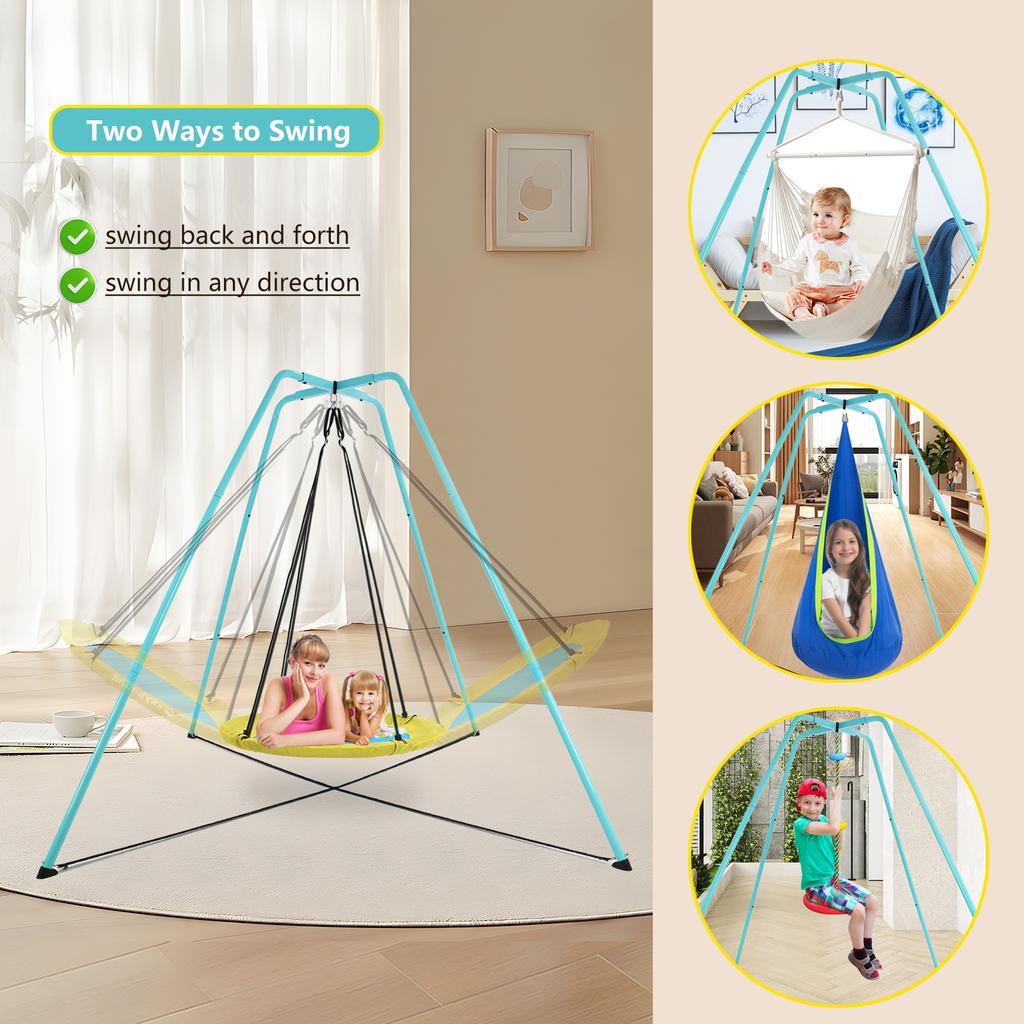 Hanging Set for Swing - Blue, Frame Only, Nest Swing Not Included.