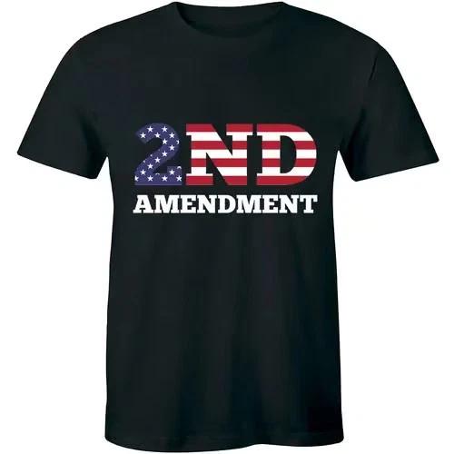 The 2nd Amendment Shirt Is My Gun Permit American Flag Men's T-shirt Tee