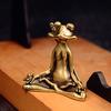 Дзен Лягушка Подставка для Благовоний Орнамент Ретро Медная Скульптура Животного Статуэтка для Медитации Держатель для Благовоний Украшение для Стола