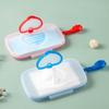 1PC PP Material Portable Heart-Shaped Wet Wipe And Mask Storage Box With Snap Closure For Kids Travel Tissue Holder