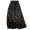 Slim Fit A-Line Skirt Elastic Waist Half-length Dress Vintage Polka Dot Skirt  Work to Weekend