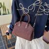 Shoulder Bag Suede Boston Shoulder Bag Handbag Solid Color Tote Bag Slouchy Hobo Bags Holiday